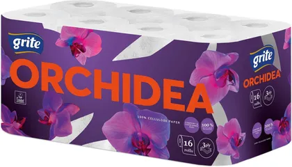 TUALETTPABER GRITE ORCHIDEA 3-KIHILINE 16 RULLI