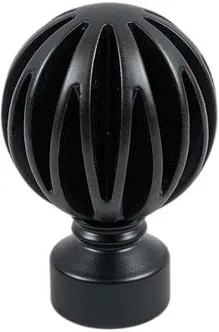 KARDINAPUU OTSIK DEKORIKA MATERA Ø19MM MUST 2TK PAKIS