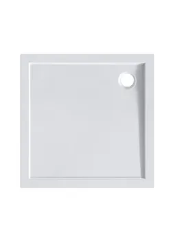 DUŠIALUS KANDILINE 90X90X4CM VALGE