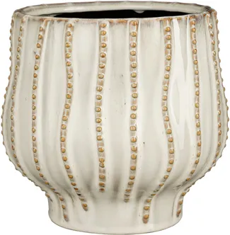 ÜMBRISPOTT MICA DECORATIONS CATHY Ø20CM VALGE