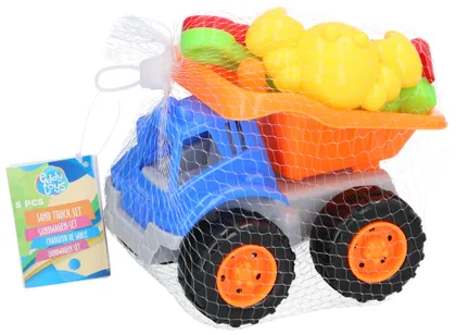 MÄNGUASI EDDY TOYS LIIVAKASTIKOMPLEKT VEOAUTOGA 5-OSALINE