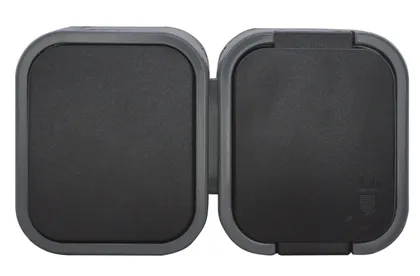 LIHTLÜLITI+PISTIKUPESA B2 KAANEGA IP54 MUST