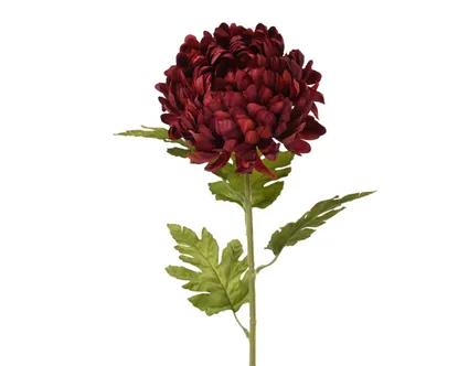 KUNSTLILL KRÜSANTEEM 74CM PUNANE