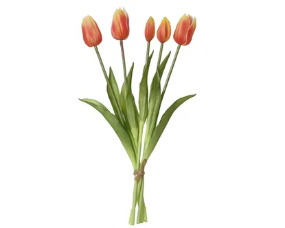 KUNSTLILL TULP 40CM ROOSA 40CM ORANŽ