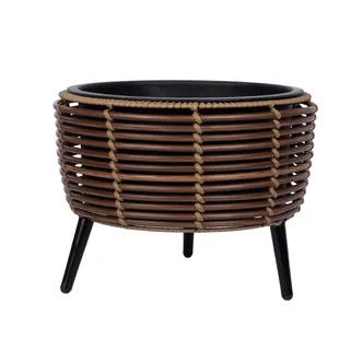 LILLEPOTT WICKER 36X36XH27CM, PRUUN