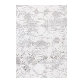 VAIP SALAMANCA-3, 133X190CM, HÕBE/VALGE