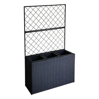 LILLEKAST WICKER TAIMETOEGA 83X29XH55/146CM, MUST
