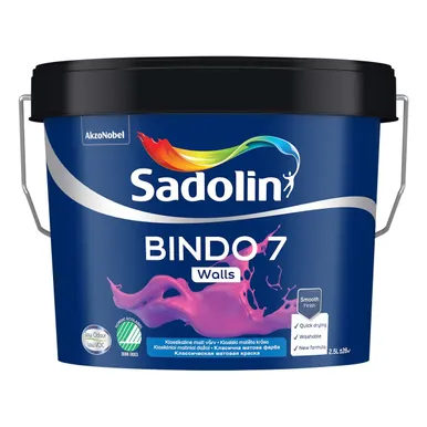 SEINAVÄRV SADOLIN BINDO 7 2,5L VALGE MATT