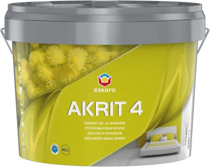 VÄRV ESKARO AKRIT-4 VALGE 9,5L TÄISMATT 