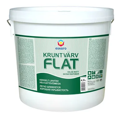 KRUNTVÄRV ESKARO FLAT 4,5L VALGE TÄISMATT