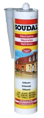 NEUTRAALSILIKOON SOUDAL 280ML VÄRVITU