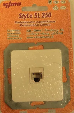 SÜVISTATAV 1-NE TELEFONIPESA VILMA RJ11 RAAMITA SL-250 VALGE