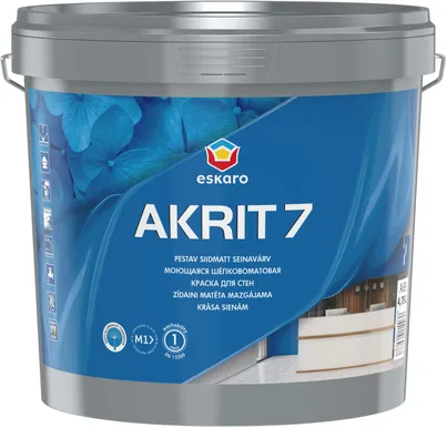 SEINAVÄRV ESKARO AKRIT 7 4,75L VALGE SIIDMATT