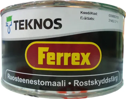 METALLIVÄRV TEKNOS FERREX 0,33L MUST MATT