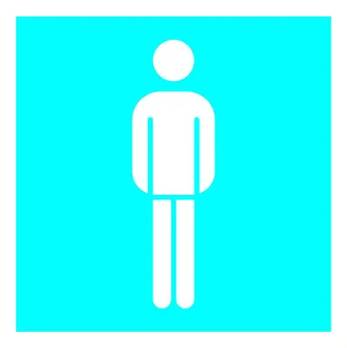 KLEEBIS MEESTE WC 10X10