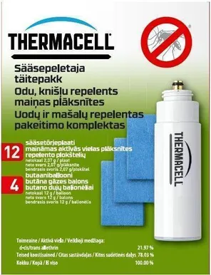 SÄÄSEPELETAJA TÄITEPAKK THERMACELL 48H