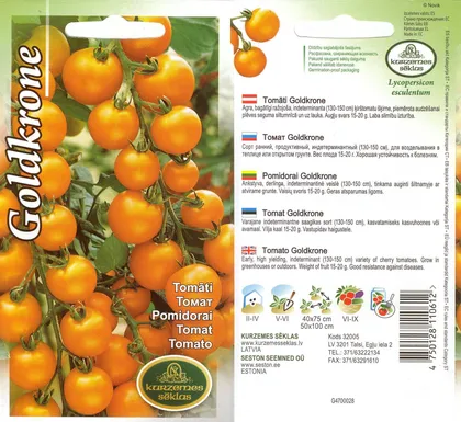 SEEMNED KURZEMES SEKLAS TOMAT GOLDKRONE (KIRSSTOMAT) K.HOONESSE 0,2G