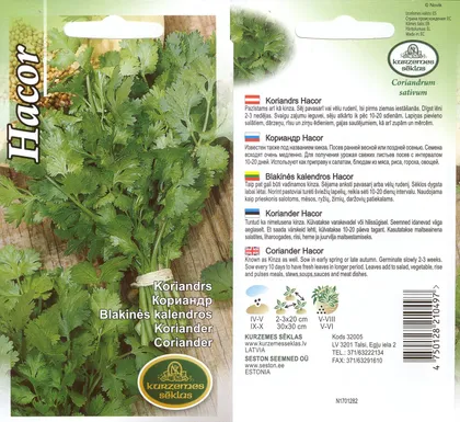 SEEMNED KURZEMES SEKLAS KORIANDER HACOR 3G