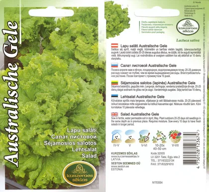 SEEMNED KURZEMES SEKLAS LEHTSALAT AUSTRALISCHE GELE 2G