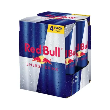 ENERGIAJOOK RED BULL 4-PAKK 4X250ML