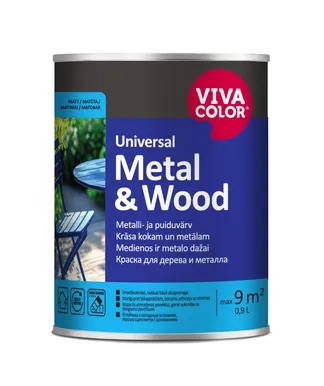UNIVERSAALVÄRV VIVACOLOR UNIVERSA METAL&WOOD A 0,9L MATT