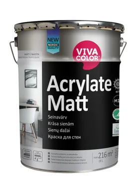 SEINAVÄRV VIVACOLOR ACRYLATE MATT 18L VALGE MATT