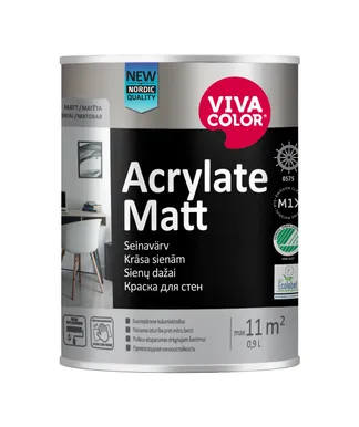 SEINAVÄRV VIVACOLOR ACRYLATE MATT 0,9L VALGE MATT