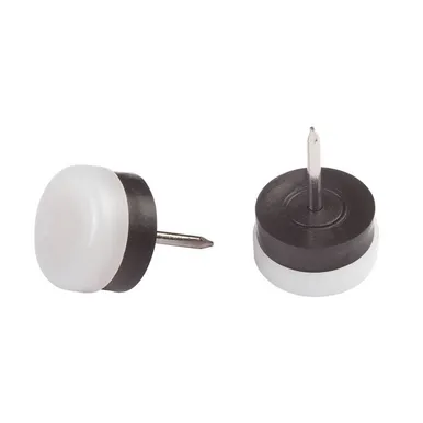 MÖÖBLIKAITSE PLASTIK NAELAGA VALGE 8TK 18MM Ø