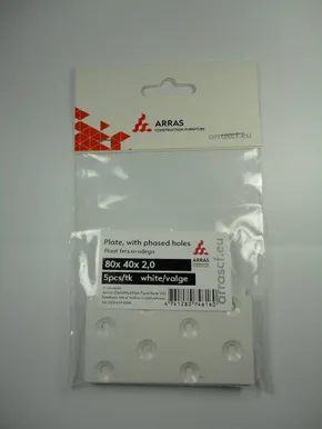 PLAAT 80X40X2,0 FERS.VALGE 5TK