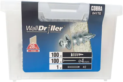 KIPSPLAADI TÜÜBEL COBRA W.D,4 METALL 30KG 100TK