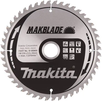 SAEKETAS MAKITA 216X30X2,4MM 48T CLEAN CUT