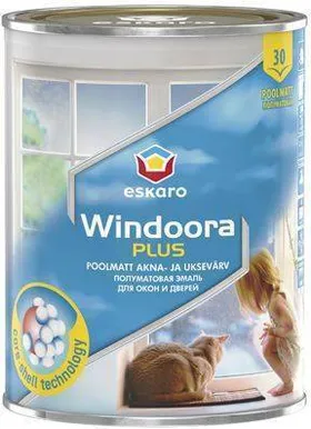 AKNA- JA UKSEVÄRV ESKARO WINDOORA PLUS 0,9L VALGE POOLMATT