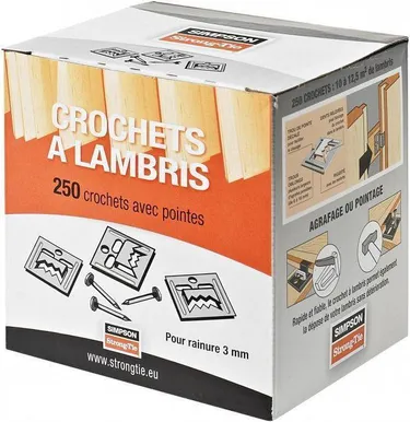 VOODRILAUAKLAMBER 3MM KOOS NAELAGA HJ FASTENERS 250TK