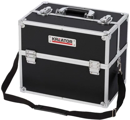 TÖÖRIISTAKOHVER KREATOR ALUMIINIUMIST 360X230X300MM MUST