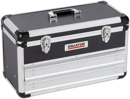 TÖÖRIISTAKOHVER KREATOR ALUMIINIUMIST 523X240X305MM 2 SAHTLIT