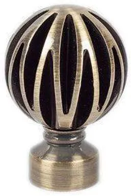 KARDINAPUU OTSIK MATERA Ø19MM ANTIIK KULDNE 2TK