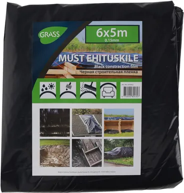 EHITUSKILE MUST 0,15MM 5X6M 30M2