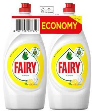 NÕUDEPESUVAHEND FAIRY LEMON 2X900ML