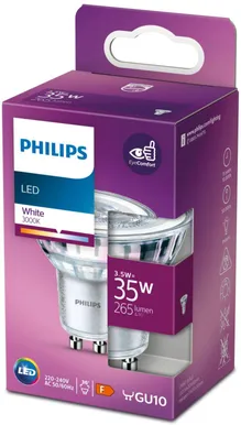 LED LAMP PHILIPS CLASSIC 3,5W-35W GU10 3000K 265LM 36D