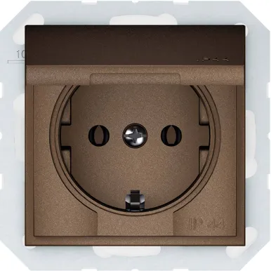 PISTIKUPESA 1-NE VILMA MAANDUSEGA IP44 QR MOCCA RAAMITA