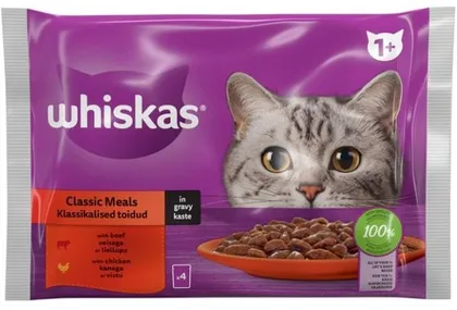 KASSITOIT WHISKAS KLASSIKALINE VALIK 4X85G