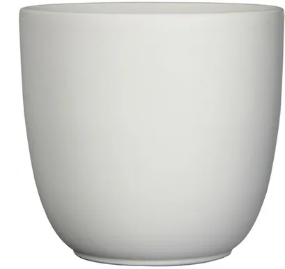 ÜMBRISPOTT MICA TUSCA MATT VALGE 14X14,5CM