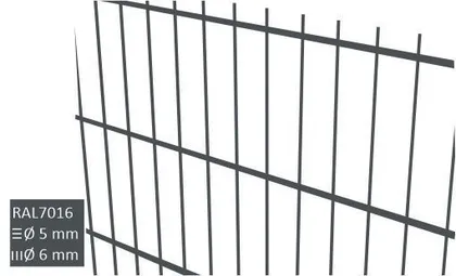 AIA KEEVISPANEEL 2D 50X200/6/5/6MM 1,23X2,5M RAL7016