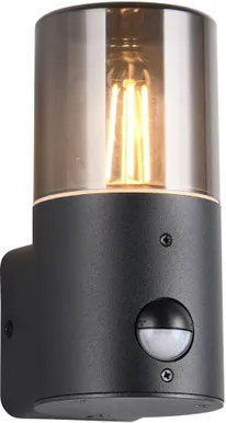 VÄLISVALGUSTI TRIO HOOSIC SEINALE ÜHEOSALINE E27 MUST LIIKUMISANDUR