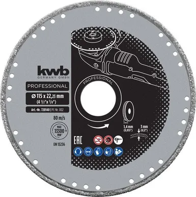TEEMANTKETAS KWB, METALL 115MM