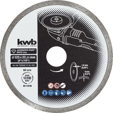 TEEMANTLÕIKEKETAS KWB, WHITE-LINE 125