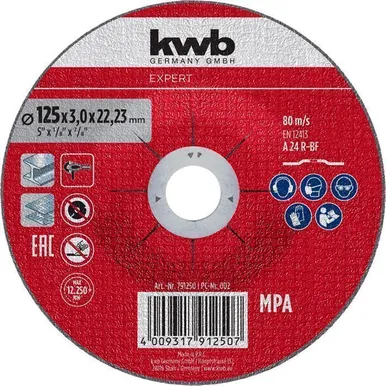 LÕIKEKETAS KWB, METALL 125X3X22MM