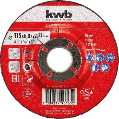 LIHVKETAS KWB, METALL 115X6X22MM