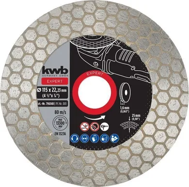 TEEMANTLÕIKE- JA LIHVKETAS KWB 115MM