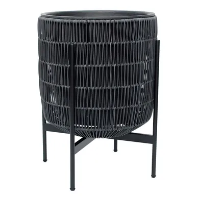 LILLEPOTT WICKER ALUSEGA 38X38XH49CM MUST